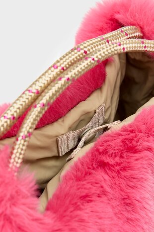 HELCRO sac à bandoulière en fausse fourrure cord / geranium