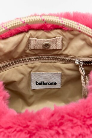 HELCRO sac à bandoulière en fausse fourrure cord / geranium