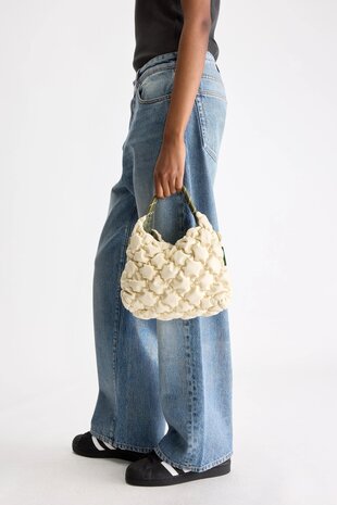 HELCRO sac à bandoulière matelassé bamboo / cream