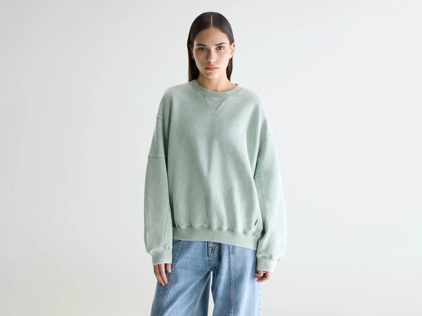 BELLEROSE FLIPS sweatshirt col rond jadeite