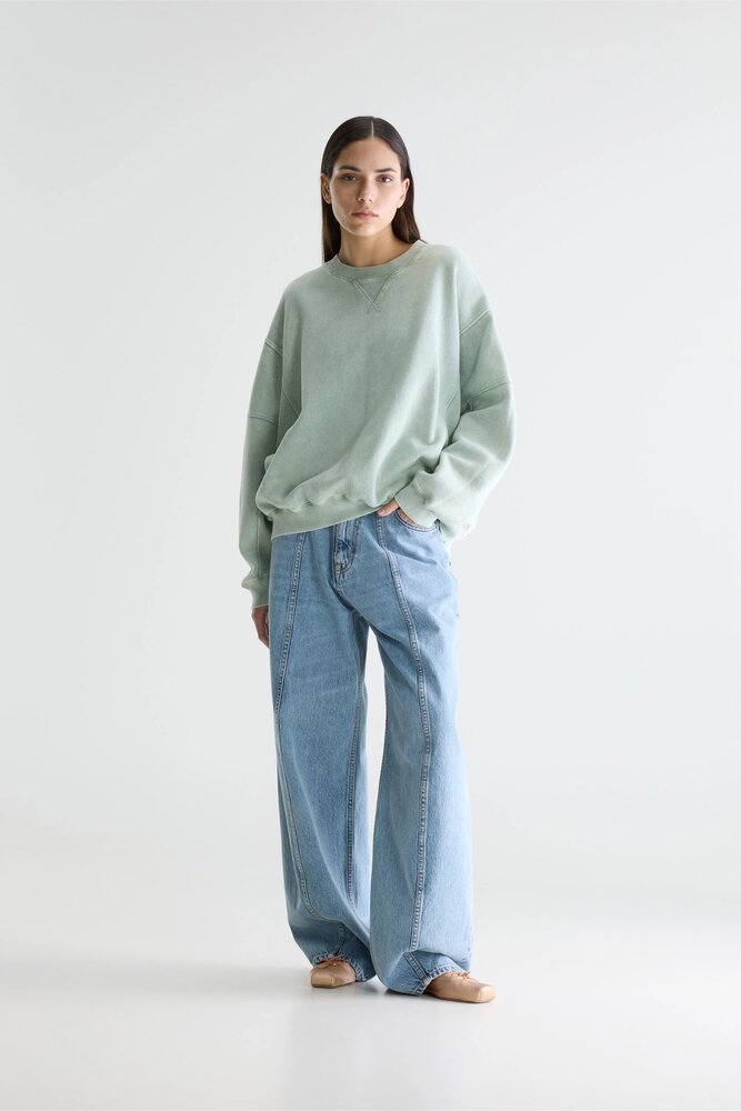 BELLEROSE FLIPS sweatshirt col rond jadeite
