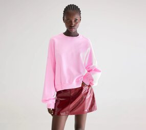 FERNA sweatshirt col rond fluo pink