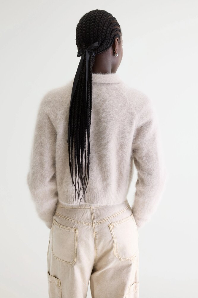 DATCO cardigan en angora light grey