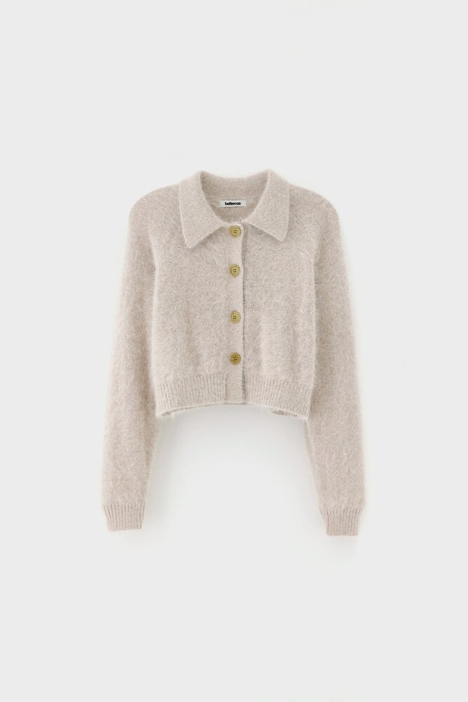 BELLEROSE DATCO cardigan en angora light grey