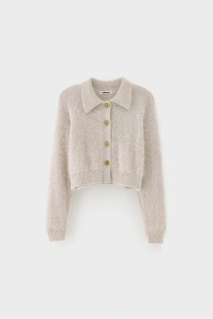 BELLEROSE DATCO cardigan en angora light grey