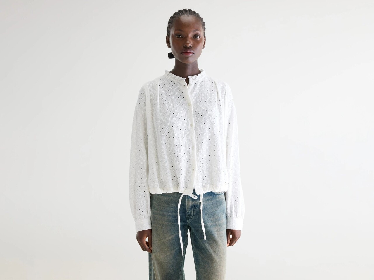 CHELSY blouse brodée natural