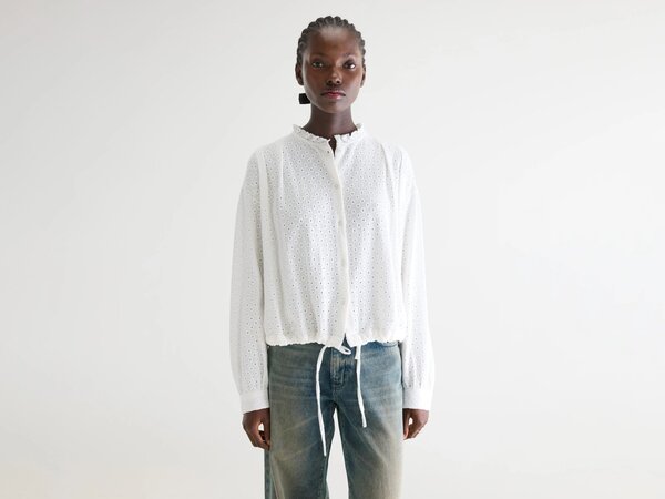 BELLEROSE CHELSY blouse brodée natural