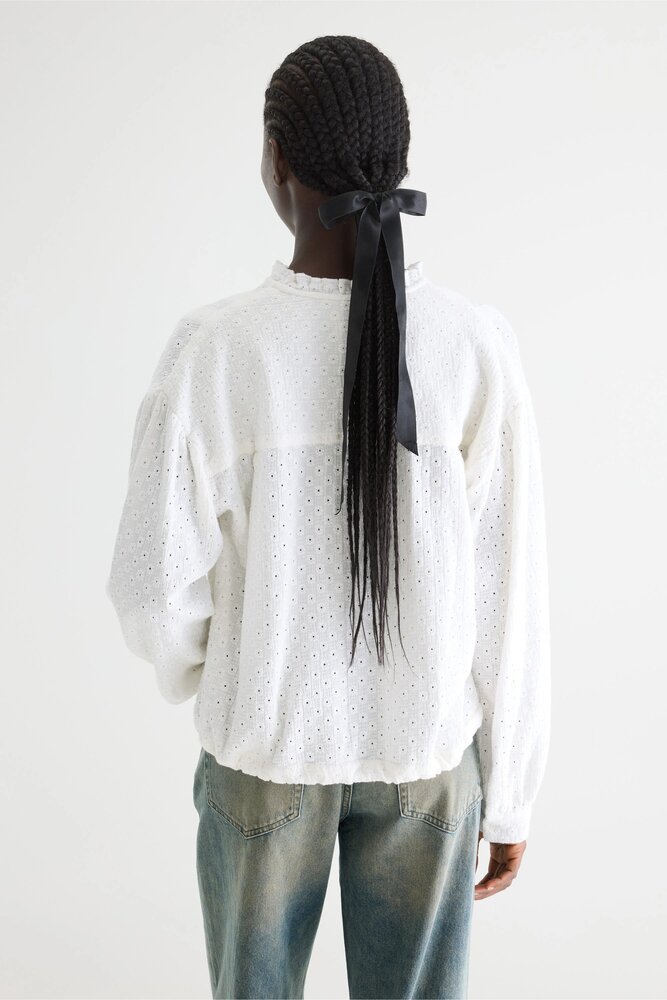BELLEROSE CHELSY blouse brodée natural