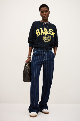 BENJAMIN sweat croppé marine