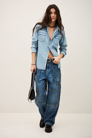 BA&SH ADALI chemise lightusedblue