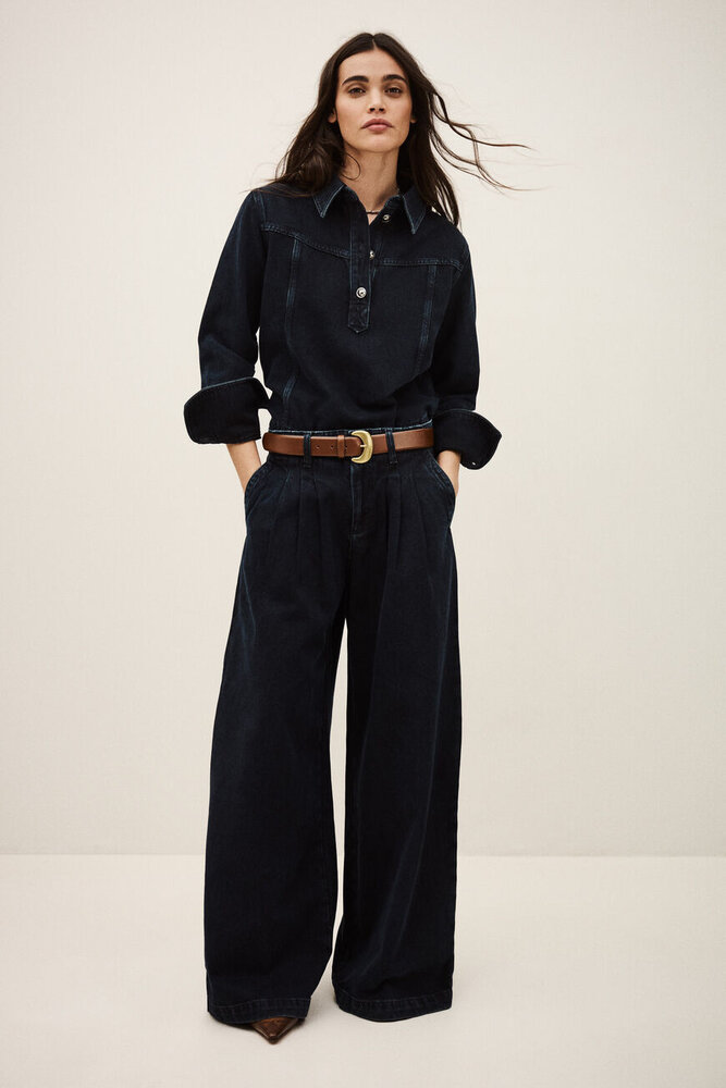 BA&SH TAVY top bleu nuit