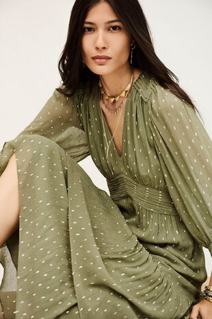 MAIA robe à étage kaki