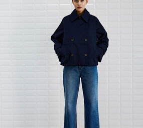 WBLOPHELIA trenchcoat court bleu nuit