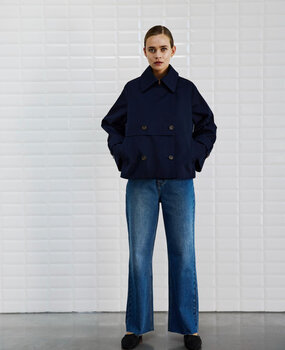 WBLOPHELIA trenchcoat court bleu nuit