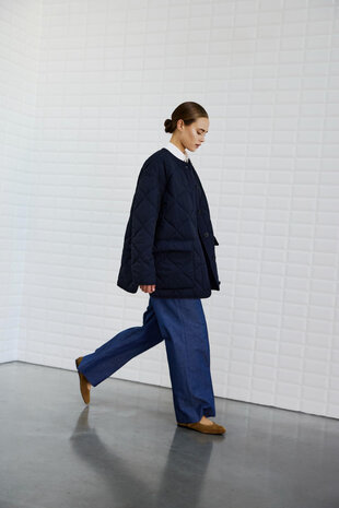 WBL SANDY manteau matelassée 3/4 bleu nuit