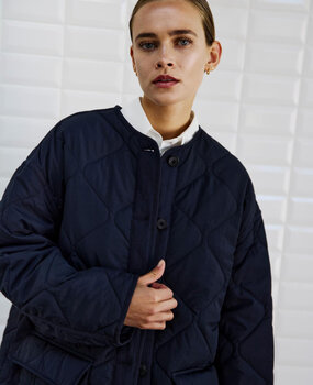 WBL SANDY manteau matelassée 3/4 bleu nuit