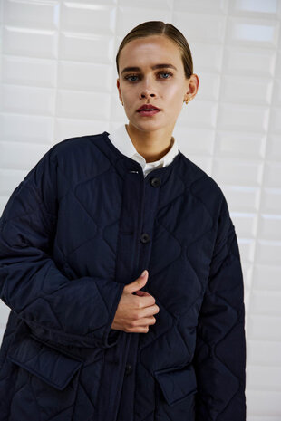 WBL SANDY manteau matelassée 3/4 bleu nuit