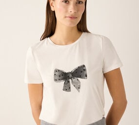 MORE & MORE T-shirt avec empreinte d'arc offwhite