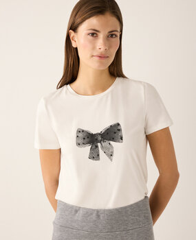 T-shirt avec empreinte d'arc offwhite