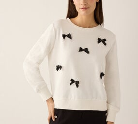 MORE & MORE Sweat-shirt avec arcs offwhite
