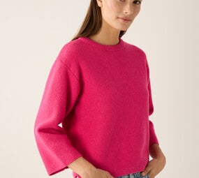 MORE & MORE Pull avec structure rose