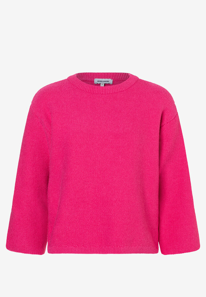 MORE & MORE Pull avec structure rose