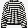 MORE & MORE Cardigan à rayures noir/blanc cassé