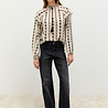 MORE & MORE Blouse en mousseline de soie brodée offwhite/black