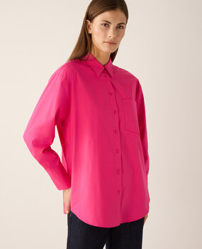 Blouse chemise large rose