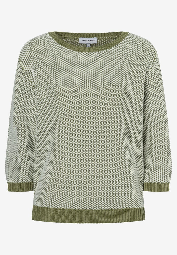 STRUCTURE pull blanc cassé/vert