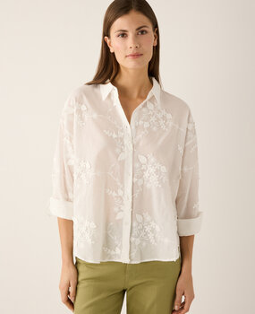 Blouse brodée offwhite