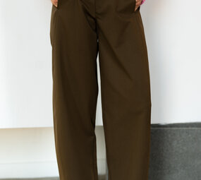 BARREL pantalon taupe