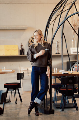 LOANE jean bleu foncé avec bords