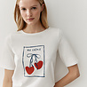 MORE & MORE T-shirt imprimé cerise blanc cassé MORE & MORE T-shirt imprimé cerise blanc cassé