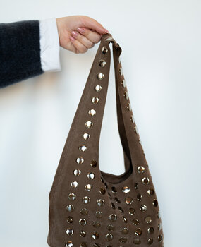 ELODIE sac clouté taupe