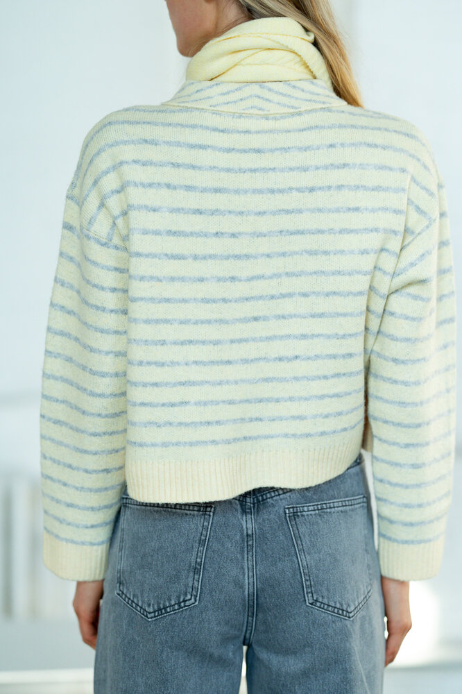 SOLENA pull jaune/gris SOLENA pull jaune/gris