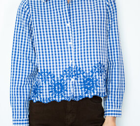 MERY chemise à carreaux bleu