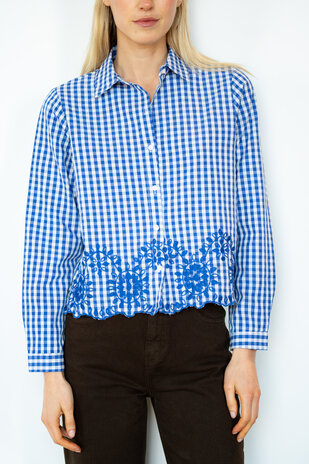 MERY chemise à carreaux bleu