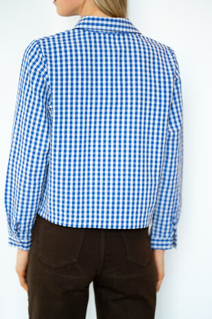 MERY chemise à carreaux bleu