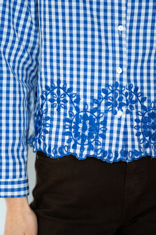 MERY chemise à carreaux bleu