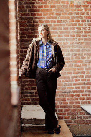 MERY chemise à carreaux bleu