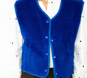 YELENE veste sans manches bleu roi