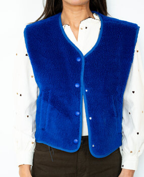 YELENE veste sans manches bleu roi