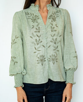 CALYXE chemise vert d'eau