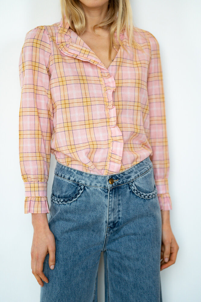 AZILEY chemise rose/jaune AZILEY chemise rose/jaune