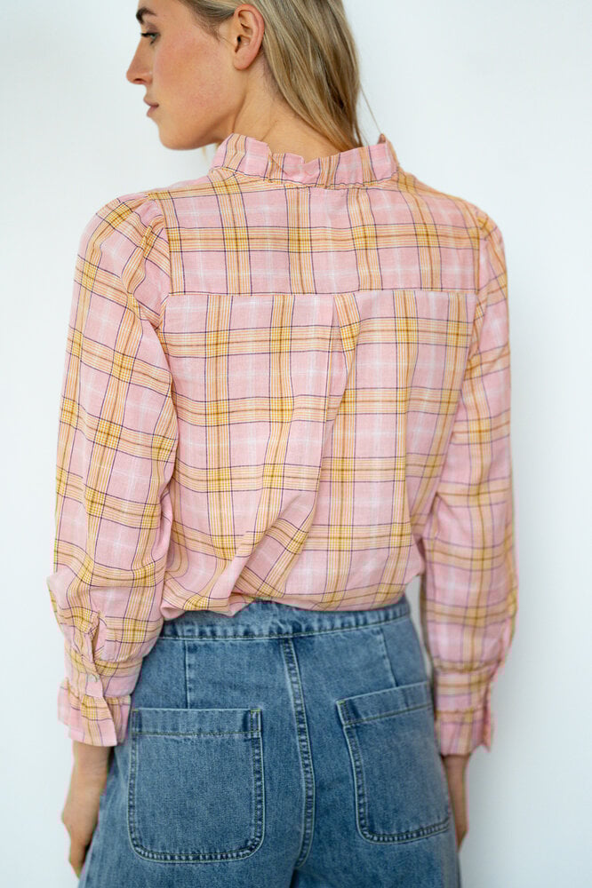 AZILEY chemise rose/jaune AZILEY chemise rose/jaune