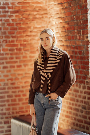 KAELIA écharpe triangulaire marron KAELIA écharpe triangulaire marron