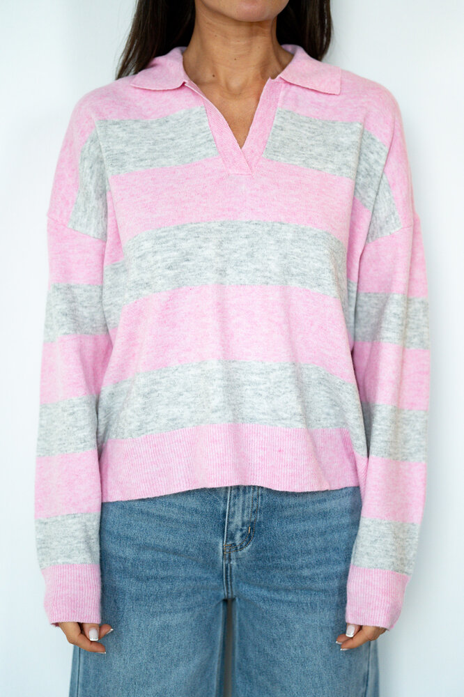 MAELYNE blouse rose/gris