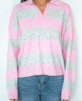 MAELYNE blouse rose/gris