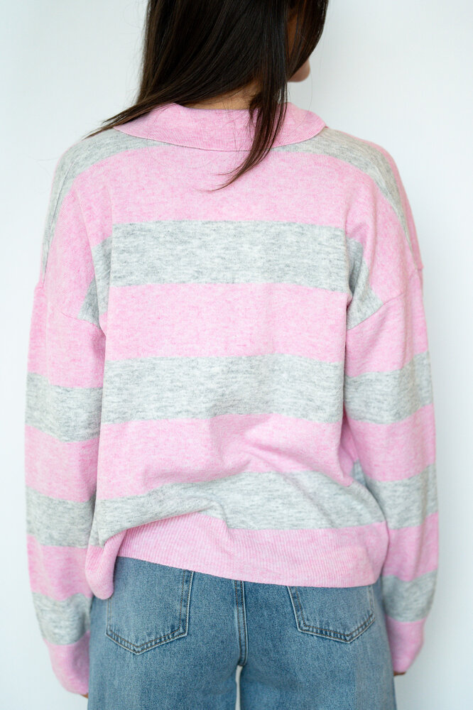 MAELYNE blouse rose/gris